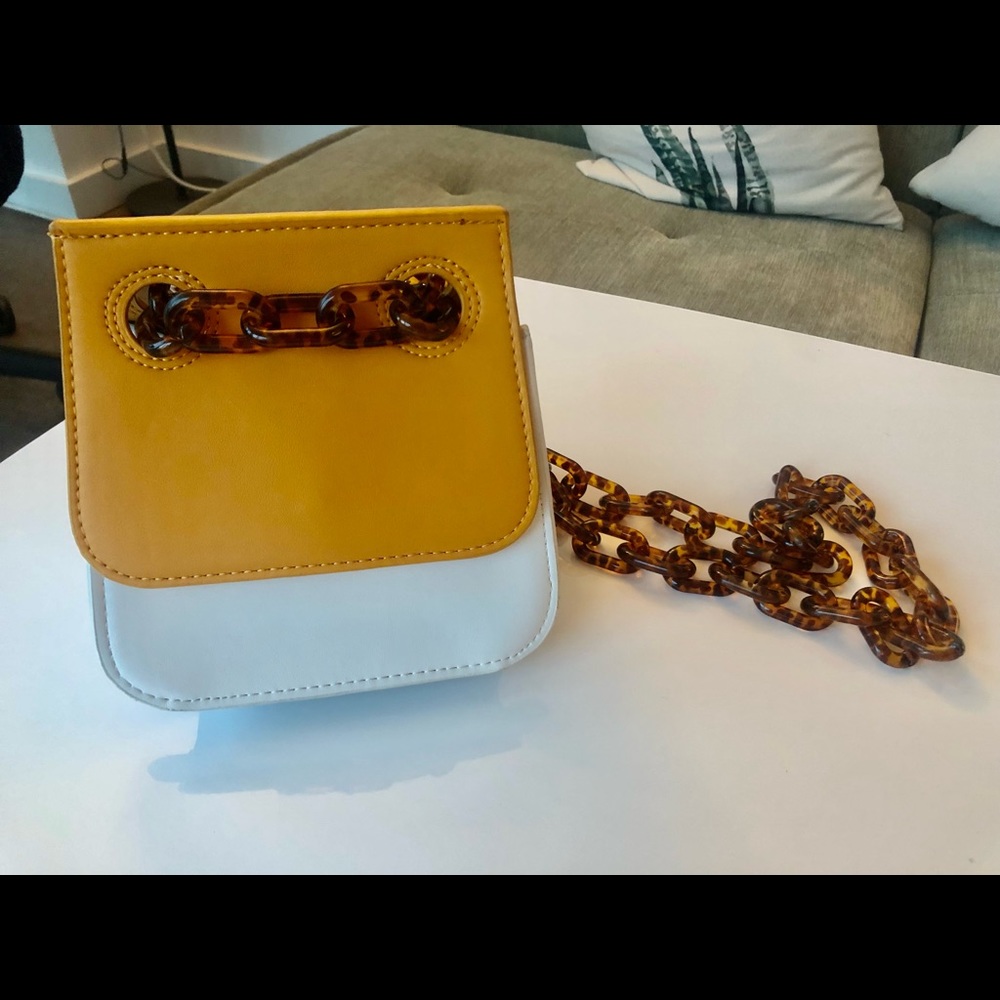 Studio 33 Woke Shoulder Flap Bag Marigold/Grey/White